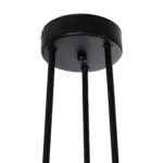 GloboStar® LAMIRA 201-0029 Μοντέρνο Φωτιστικό Οροφής Πλέγμα Πολύφωτο 6 x E27 IP20 Μαύρο Μέταλλο - Μ40 x Π40 x Υ25cm - Image 5