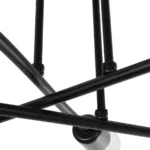 GloboStar® LAMIRA 201-0029 Μοντέρνο Φωτιστικό Οροφής Πλέγμα Πολύφωτο 6 x E27 IP20 Μαύρο Μέταλλο - Μ40 x Π40 x Υ25cm - Image 6