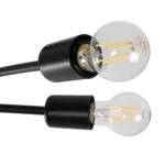 GloboStar® LAMIRA 201-0029 Μοντέρνο Φωτιστικό Οροφής Πλέγμα Πολύφωτο 6 x E27 IP20 Μαύρο Μέταλλο - Μ40 x Π40 x Υ25cm - Image 7