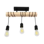GLOBOSTAR® LUCITA 201-0031 Vintage Φωτιστικό Οροφής με Ντουί 3 x E27 AC 220-240V IP20 - Μαύρο & Μπεζ - Μ50 x Π27 x Υ112cm - Image 3