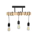 GLOBOSTAR® LUCITA 201-0031 Vintage Φωτιστικό Οροφής με Ντουί 3 x E27 AC 220-240V IP20 - Μαύρο & Μπεζ - Μ50 x Π27 x Υ112cm - Image 4