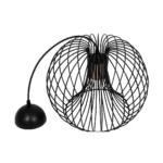 GloboStar® GLOWIA 201-0032 Μοντέρνο Κρεμαστό Φωτιστικό Πλέγμα Μονόφωτο 1 x E27 IP20 Μαύρο Μέταλλο - Μ26 x Π26 x Υ70cm - Image 10