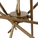 GloboStar® SUNFY 201-0033 Μοντέρνο Κρεμαστό Φωτιστικό Πλέγμα Πολύφωτο 6 x E27 IP20 Μπρονζέ Μέταλλο - Μ60 x Π70 x Υ60cm - Image 7