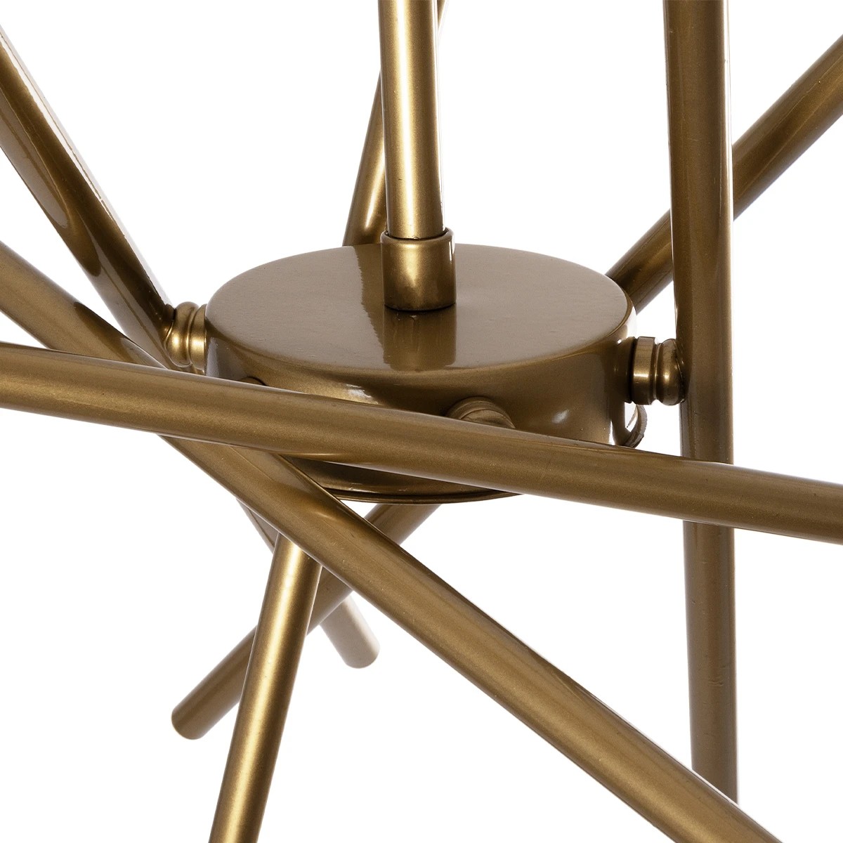 GloboStar® SUNFY 201-0033 Μοντέρνο Κρεμαστό Φωτιστικό Πλέγμα Πολύφωτο 6 x E27 IP20 Μπρονζέ Μέταλλο - Μ60 x Π70 x Υ60cm - Image 7