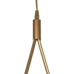 GloboStar® DROP 201-0034 Vintage Κρεμαστό Φωτιστικό Μπάλα Μονόφωτο 1 x E27 IP20 Χρυσό Μέταλλο με Γαλακτερή Μπάλα - Μ20 x Π15 x Υ47cm - Image 8