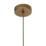 GloboStar® DROP 201-0034 Vintage Κρεμαστό Φωτιστικό Μπάλα Μονόφωτο 1 x E27 IP20 Χρυσό Μέταλλο με Γαλακτερή Μπάλα - Μ20 x Π15 x Υ47cm - Image 9