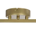 GloboStar® LUCENA 201-0035 Vintage Φωτιστικό Οροφής Ράγα Δίφωτο 2 x E27 IP20 Χρυσό Μεταλλό με Γαλακτερή Μπάλα - Μ50 x Π20 x Υ25cm - Image 5