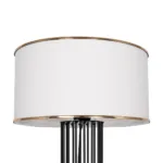 GloboStar® NOVA 201-0036 Μοντέρνο Επιδαπέδιο Φωτιστικό 1 x E27 IP20 Μαύρο Μεταλλό με Λευκό Ύφασμα - Μ38 x Π38 x Υ155cm - Image 7