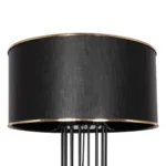 GloboStar® NOVA 201-0037 Μοντέρνο Επιδαπέδιο Φωτιστικό 1 x E27 IP20 Μαύρο Μεταλλό με Μαύρο Ύφασμα - Μ38 x Π38 x Υ155cm - Image 7