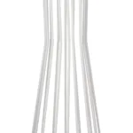 GloboStar® NOVA 201-0038 Μοντέρνο Επιδαπέδιο Φωτιστικό 1 x E27 IP20 Λευκό Μεταλλό με Μαύρο Ύφασμα - Μ38 x Π38 x Υ155cm - Image 8