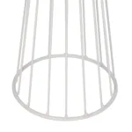 GloboStar® NOVA 201-0038 Μοντέρνο Επιδαπέδιο Φωτιστικό 1 x E27 IP20 Λευκό Μεταλλό με Μαύρο Ύφασμα - Μ38 x Π38 x Υ155cm - Image 9