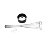 GloboStar® NOVA 201-0039 Μοντέρνο Επιδαπέδιο Φωτιστικό 1 x E27 IP20 Ασημί Μεταλλό με Μαύρο Ύφασμα - Μ38 x Π38 x Υ155cm - Image 11