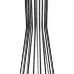 GloboStar® NOVA 201-0039 Μοντέρνο Επιδαπέδιο Φωτιστικό 1 x E27 IP20 Ασημί Μεταλλό με Μαύρο Ύφασμα - Μ38 x Π38 x Υ155cm - Image 8
