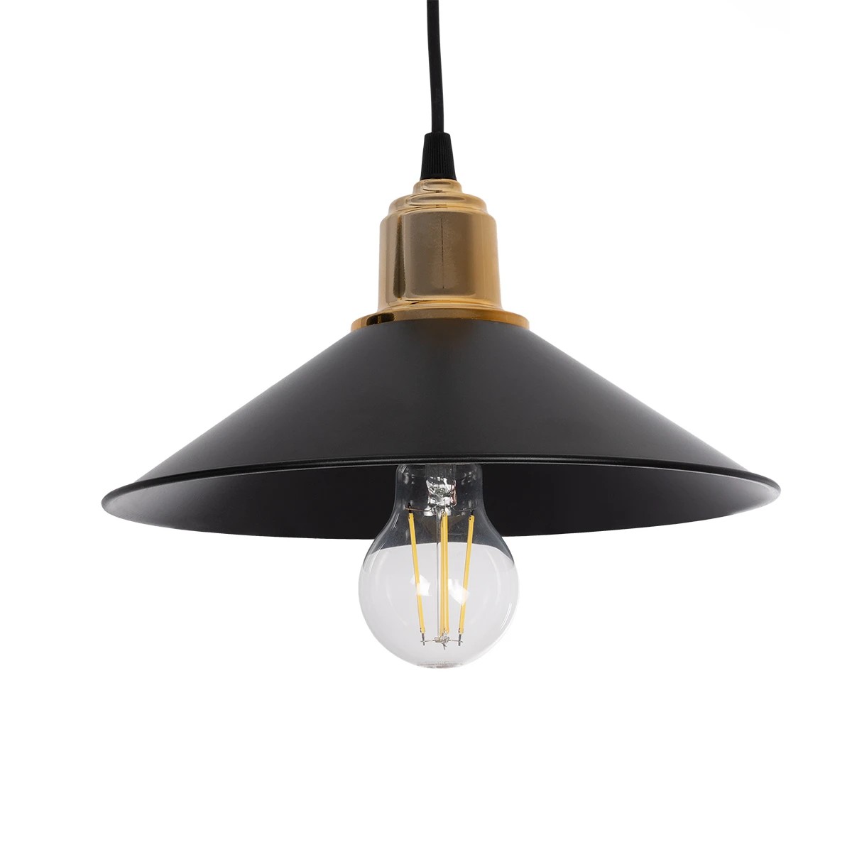 GloboStar® LUCANA 201-00043 Vintage Κρεμαστό Φωτιστικό Ράγα Vintage Δίφωτο 2 x E27 IP20 Mεταλλικό Μαύρο - Μ40 x Π25 x Υ75cm - Image 6