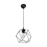 GloboStar® SOLIS 201-0045 Vintage Κρεμαστό Φωτιστικό Πλέγμα Μονόφωτο 1 x E27 IP20 Χρυσό Μέταλλο - Μ17 x Π17 x Υ75cm - Image 3