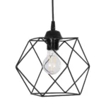 GloboStar® SOLIS 201-0045 Vintage Κρεμαστό Φωτιστικό Πλέγμα Μονόφωτο 1 x E27 IP20 Χρυσό Μέταλλο - Μ17 x Π17 x Υ75cm - Image 4