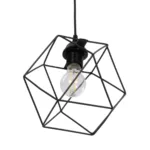 GloboStar® SOLIS 201-0045 Vintage Κρεμαστό Φωτιστικό Πλέγμα Μονόφωτο 1 x E27 IP20 Χρυσό Μέταλλο - Μ17 x Π17 x Υ75cm - Image 5