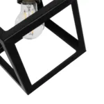 GloboStar® DISE 201-0049 Μοντέρνο Κρεμαστό Φωτιστικό Κύβος Μονόφωτο 1 x E27 IP20 Μαύρο Μέταλλο - Μ18 x Π18 x Υ68cm - Image 7