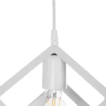 GloboStar® DISE 201-0052 Μοντέρνο Κρεμαστό Φωτιστικό Κύβος Μονόφωτο 1 x E27 IP20 Λευκό Μέταλλο - Μ18 x Π18 x Υ68cm - Image 8