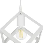 GloboStar® DISE 201-0053 Μοντέρνο Κρεμαστό Φωτιστικό Κύβος Δίφωτο 2 x E27 IP20 Λευκό Μέταλλο - Μ30 x Π30 x Υ70cm - Image 7