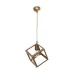 GloboStar® DISE 201-0055 Μοντέρνο Κρεμαστό Φωτιστικό Κύβος Μονόφωτο 1 x E27 IP20 Λευκό Μέταλλο - Μ18 x Π18 x Υ68cm - Image 3