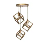 GloboStar® DISE 201-0057 Μοντέρνο Κρεμαστό Φωτιστικό Κύβος Τρίφωτο 3 x E27 IP20 Λευκό Μέταλλο - Μ30 x Π30 x Υ70cm - Image 3