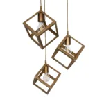 GloboStar® DISE 201-0057 Μοντέρνο Κρεμαστό Φωτιστικό Κύβος Τρίφωτο 3 x E27 IP20 Λευκό Μέταλλο - Μ30 x Π30 x Υ70cm - Image 6