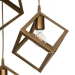 GloboStar® DISE 201-0057 Μοντέρνο Κρεμαστό Φωτιστικό Κύβος Τρίφωτο 3 x E27 IP20 Λευκό Μέταλλο - Μ30 x Π30 x Υ70cm - Image 7