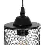 GloboStar® NOVAON 201-0058 Μοντέρνο Κρεμαστό Φωτιστικό Πλέγμα Μονόφωτο 1 x E27 IP20 Μαύρο Μέταλλο - Μ12 x Π12 x Υ70cm - Image 8