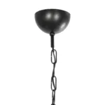 GloboStar® PRISMON 201-0061 Vintage Κρεμαστό Φωτιστικό Οροφής Πλέγμα Μονόφωτο 1 x E27 IP20 Καρυδί Ξύλο με Μαύρο Μέταλλο - Μ25 x Π25 x Υ65cm - Image 8