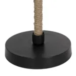 GloboStar® BRONX 201-0062 Μοντέρνο Επιτραπέζιο Φωτιστικό Μονόφωτο 1 x E27 IP20 Μαύρο Ύφασμα, Μπεζ Σχοινί με Μαύρο Μέταλλο - Μ24 x Π24 x Υ37cm - Image 8