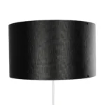 GloboStar® LUMO 201-0070 Μοντέρνο Επιδαπέδιο Φωτιστικό Μονόφωτο 1 x E27 IP20 Μπεζ Ξύλο με Μαύρο Ύφασμα - Μ37 x Π37 x Υ155cm - Image 5