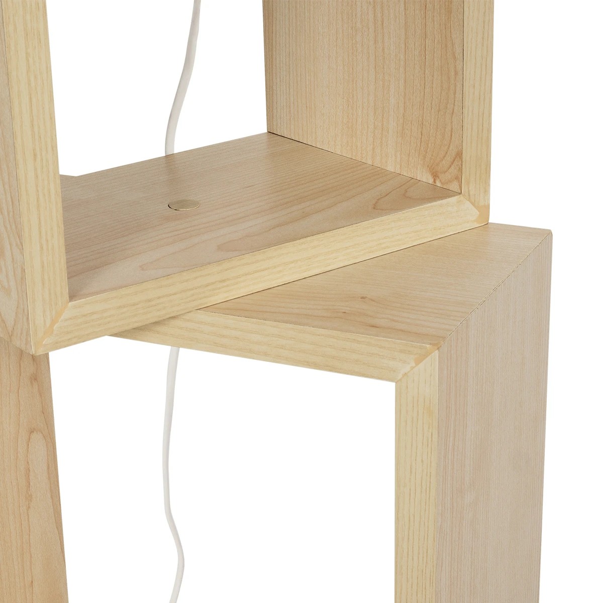 GloboStar® LUMO 201-0070 Μοντέρνο Επιδαπέδιο Φωτιστικό Μονόφωτο 1 x E27 IP20 Μπεζ Ξύλο με Μαύρο Ύφασμα - Μ37 x Π37 x Υ155cm - Image 6