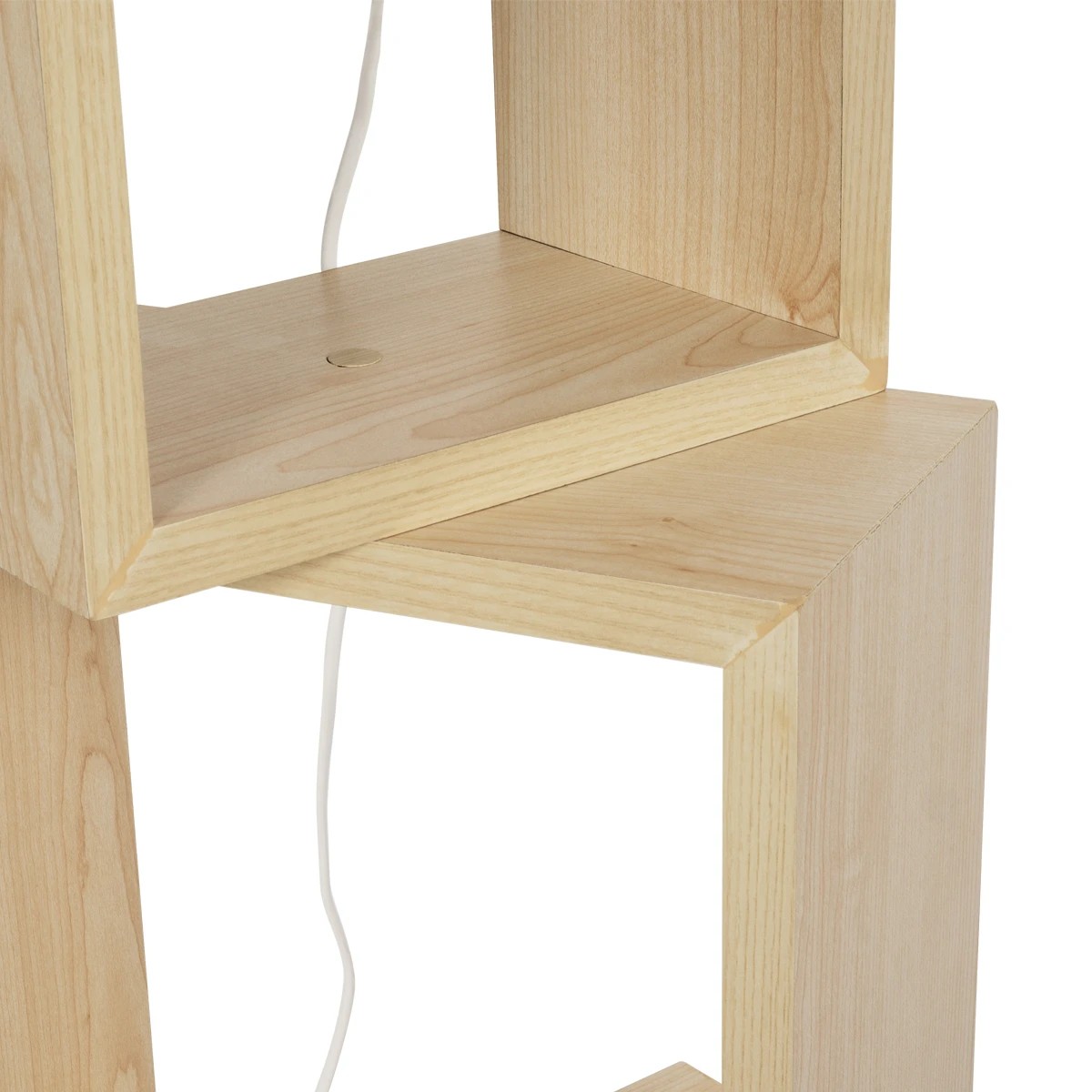 GloboStar® LUMO 201-0071 Μοντέρνο Επιδαπέδιο Φωτιστικό Μονόφωτο 1 x E27 IP20 Μπεζ Ξύλο με Μπεζ Ύφασμα - Μ37 x Π37 x Υ155cm - Image 6