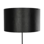 GloboStar® LUMO 201-0072 Μοντέρνο Επιδαπέδιο Φωτιστικό Μονόφωτο 1 x E27 IP20 Καρυδί Ξύλο με Μαύρο Ύφασμα - Μ37 x Π37 x Υ155cm - Image 5