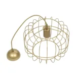 GloboStar® LUCANA 201-0074 Vintage Κρεμαστό Φωτιστικό Πλέγμα Μονόφωτο 1 x E27 IP20 Χρυσό Μέταλλο - Μ30 x Π30 x Υ70cm - Image 10