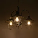 GloboStar® BLAZEO 201-0079 Vintage Κρεμαστό Φωτιστικό Καμπάνα Τρίφωτο 3 x E27 IP20 Μαύρο Μέταλλο - Μ40 x Π40 x Υ40cm - Image 2