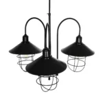 GloboStar® BLAZEO 201-0079 Vintage Κρεμαστό Φωτιστικό Καμπάνα Τρίφωτο 3 x E27 IP20 Μαύρο Μέταλλο - Μ40 x Π40 x Υ40cm - Image 6