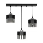 GloboStar® SHINEVA 201-0080 Vintage Κρεμαστό Φωτιστικό Ράγα Τρίφωτο 3 x E27 IP20 Μαύρο Μέταλλο - Μ55 x Π25 x Υ70cm - Image 3