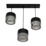 GloboStar® SHINEVA 201-0080 Vintage Κρεμαστό Φωτιστικό Ράγα Τρίφωτο 3 x E27 IP20 Μαύρο Μέταλλο - Μ55 x Π25 x Υ70cm - Image 4