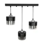 GloboStar® SHINEVA 201-0080 Vintage Κρεμαστό Φωτιστικό Ράγα Τρίφωτο 3 x E27 IP20 Μαύρο Μέταλλο - Μ55 x Π25 x Υ70cm - Image 5