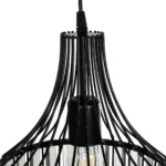 GloboStar® LUMAON 201-0081 Vintage Κρεμαστό Φωτιστικό Πλέγμα Μονόφωτο 1 x E27 IP20 Μαύρο Μέταλλο - Μ28 x Π28 x Υ80cm - Image 8