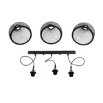 GloboStar® GLIND 201-0082 Vintage Κρεμαστό Φωτιστικό Ράγα Ράγα Τρίφωτο 3 x E27 IP20 Μαύρο Μέταλλο - Μ55 x Π25 x Υ70cm - Image 10