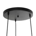 GloboStar® NOVARAY 201-0083 Vintage Κρεμαστό Φωτιστικό Πλέγμα Τρίφωτο 3 x E27 IP20 Μαύρο Μέταλλο - Μ33 x Π33 x Υ75cm - Image 8