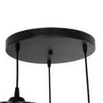 GloboStar® FLAREX 201-0084 Vintage Κρεμαστό Φωτιστικό Πλέγμα Τρίφωτο 3 x E27 IP20 Μαύρο Μέταλλο με Κρυστάλλους - Μ33 x Π33 x Υ75cm - Image 8