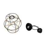 GloboStar® SOLON 201-0088 Vintage Κρεμαστό Φωτιστικό Πλέγμα Μονόφωτο 1 x E27 IP20 Μαύρο Μέταλλο -  Μ22 x Π22 x Υ86cm - Image 9