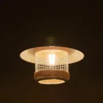 GloboStar® GLORA 201-0089 Vintage Κρεμαστό Φωτιστικό Καμπάνα Μονόφωτο 1 x E27 IP20 Λευκο Μέταλλο - Μ30 x Π30 x Υ54cm - Image 2