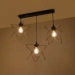GloboStar® GLIND Vintage 201-0092 Κρεμαστό Φωτιστικό Ράγα Τρίφωτο 3 x E27 IP20 Μαύρο Μέταλλο - Μ55 x Π25 x Υ70cm - Image 2