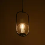 GloboStar® ZENITH 201-0093 Κρεμαστό Φωτιστικό Οροφής Μπάλα Μονόφωτο Vintage 1 x E27 IP20 Μαύρο Μέταλλο με Μελί Γυαλί - Μ17 x Π17 x Υ70cm - Image 2