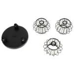 GloboStar® ILLUME 201-0100 Vintage Φωτιστικό Οροφής Κρύσταλλα Τρίφωτο 3 x E27 IP20 Μαύρο & Χρυσό Μέταλλο με Διάφανο Γυαλί - Μ35 x Π35 x Υ40cm - Image 8